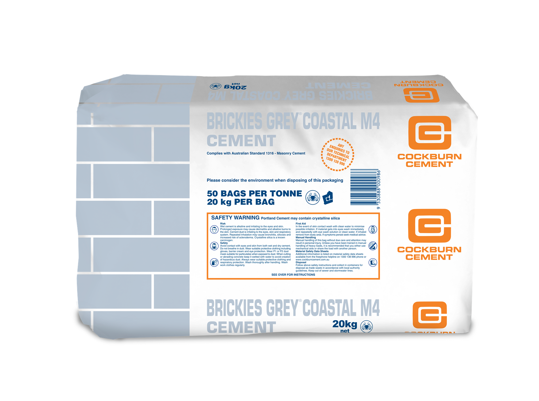 Brickies Grey Coastal M4